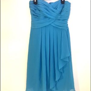 Strapless Blue Dress